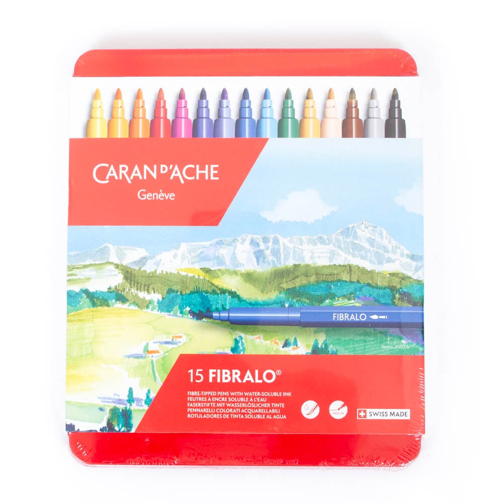 Marker Set, Art & School, Caran D'Ache, Fibralo, 15 pieces, 1017001